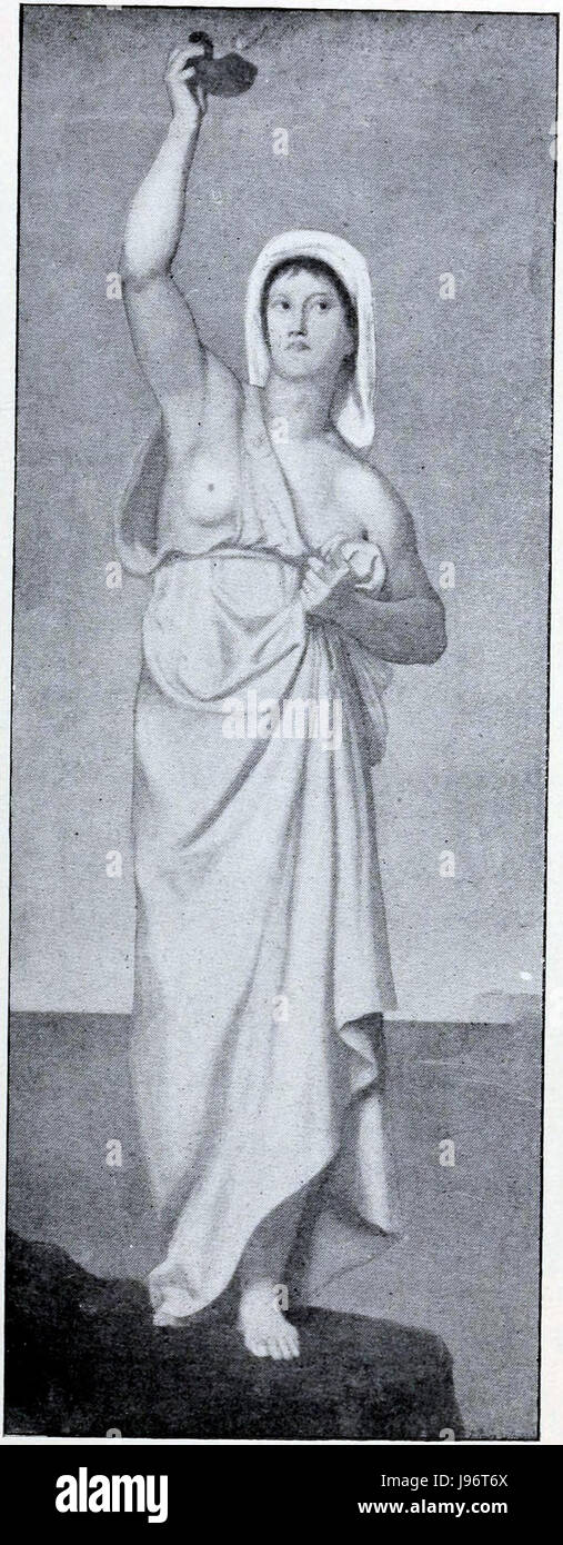 Questo si riferisce a "la Vigilance", un dipinto dell'artista francese Pierre Puvis de Chavannes, noto per le sue opere simboliche e allegoriche che spesso portano commenti morali o sociali. Foto Stock