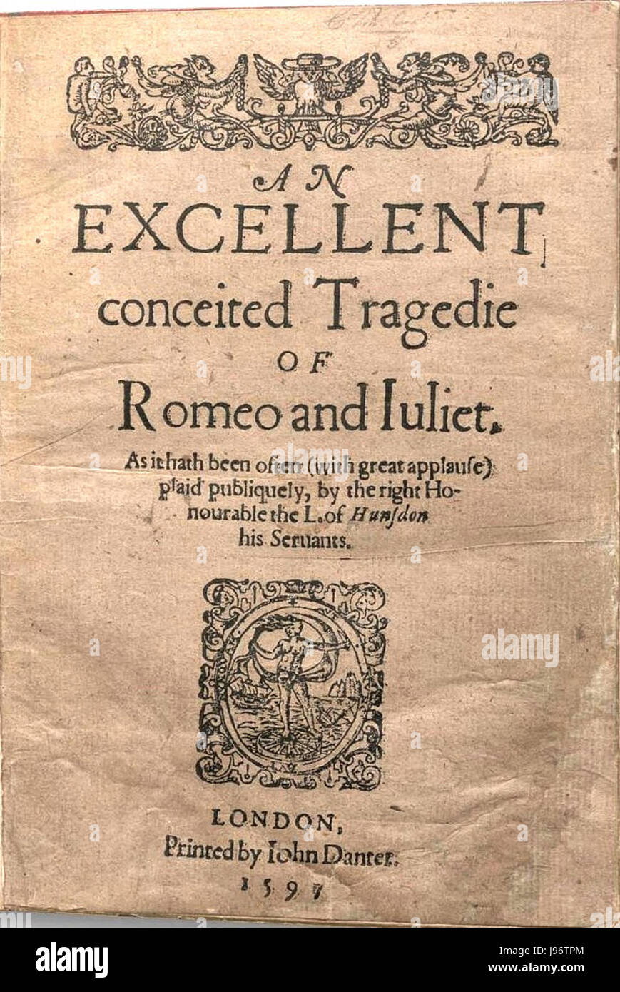 Romeo e Giulietta Q1 Pagina Titolo Foto Stock