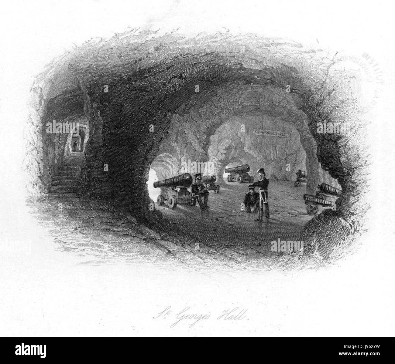 St Georges Hall Gibilterra 1851 Foto Stock