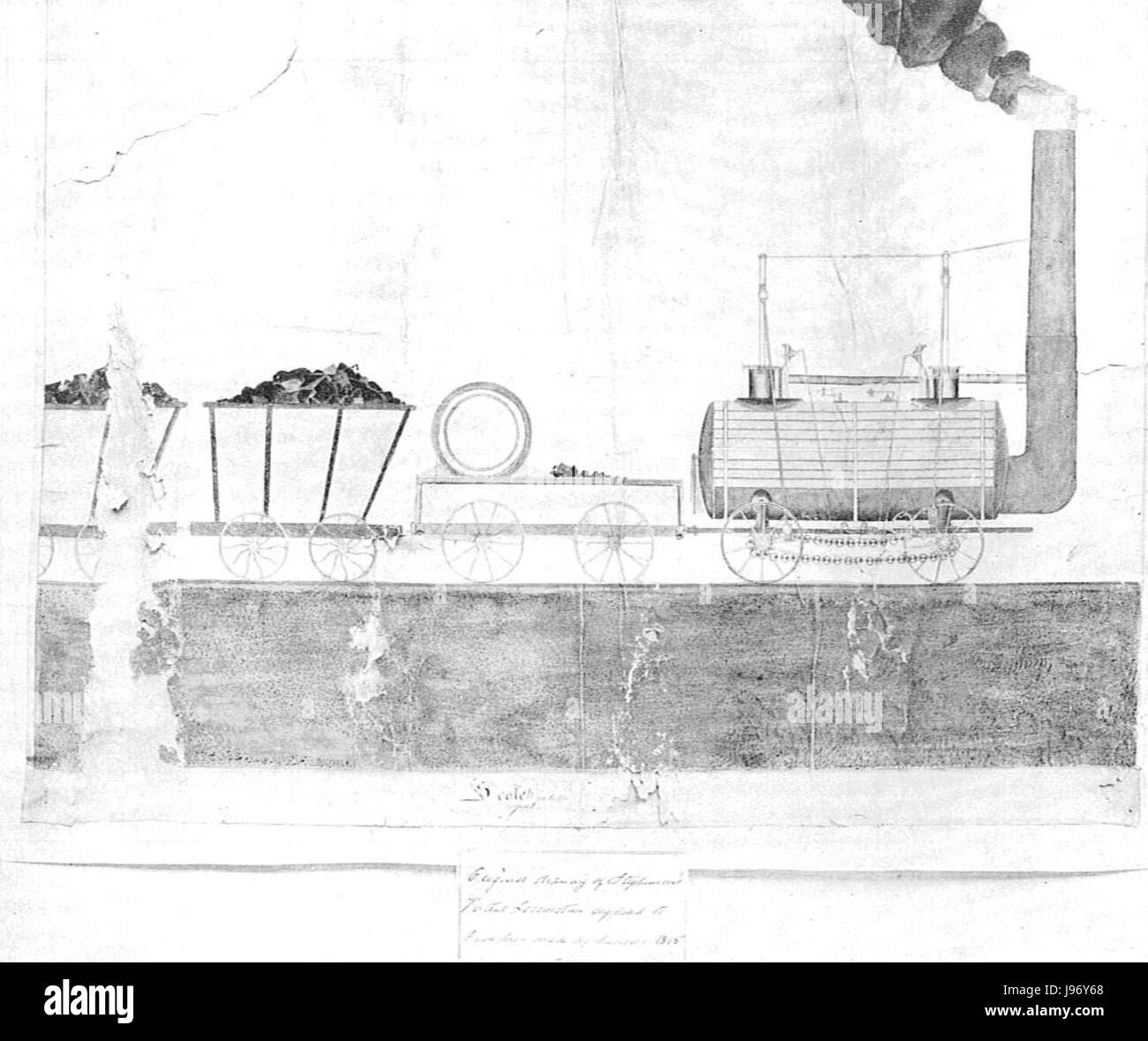 Stephenson della locomotiva Killingworth, 1815 (British Locomotive ferroviarie 1803 1853) Foto Stock