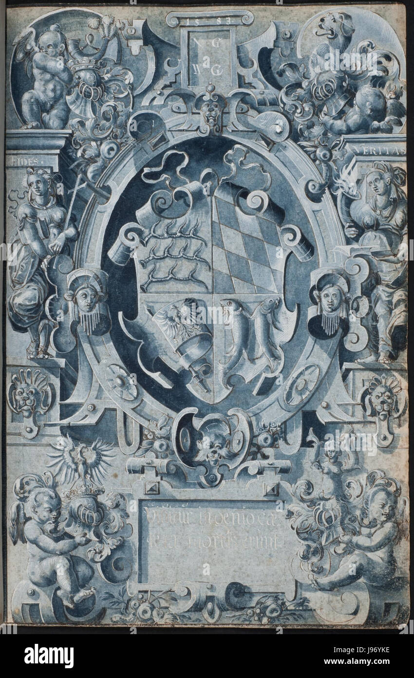 Il libro "Memoriae domus Wirtembergicae" di Steiner è un resoconto storico della Casa di WÃ¼rttemberg, incentrato sulla sua eredità, storia e nobile eredità attraverso generazioni. Foto Stock