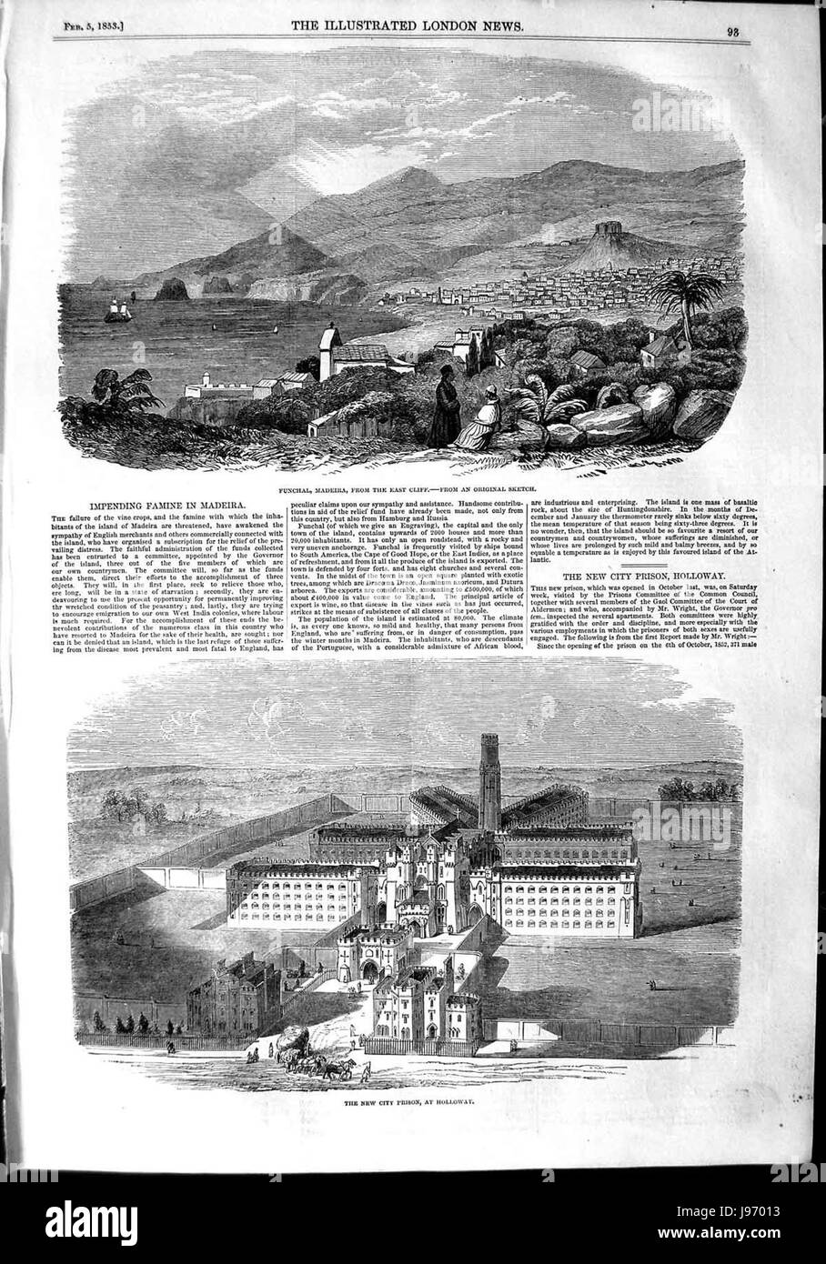 Questa edizione del Illustrated London News, pubblicata il 5 febbraio 1853, fornisce un resoconto dettagliato di eventi, illustrazioni e notizie dalla Londra della metà del XIX secolo. Foto Stock