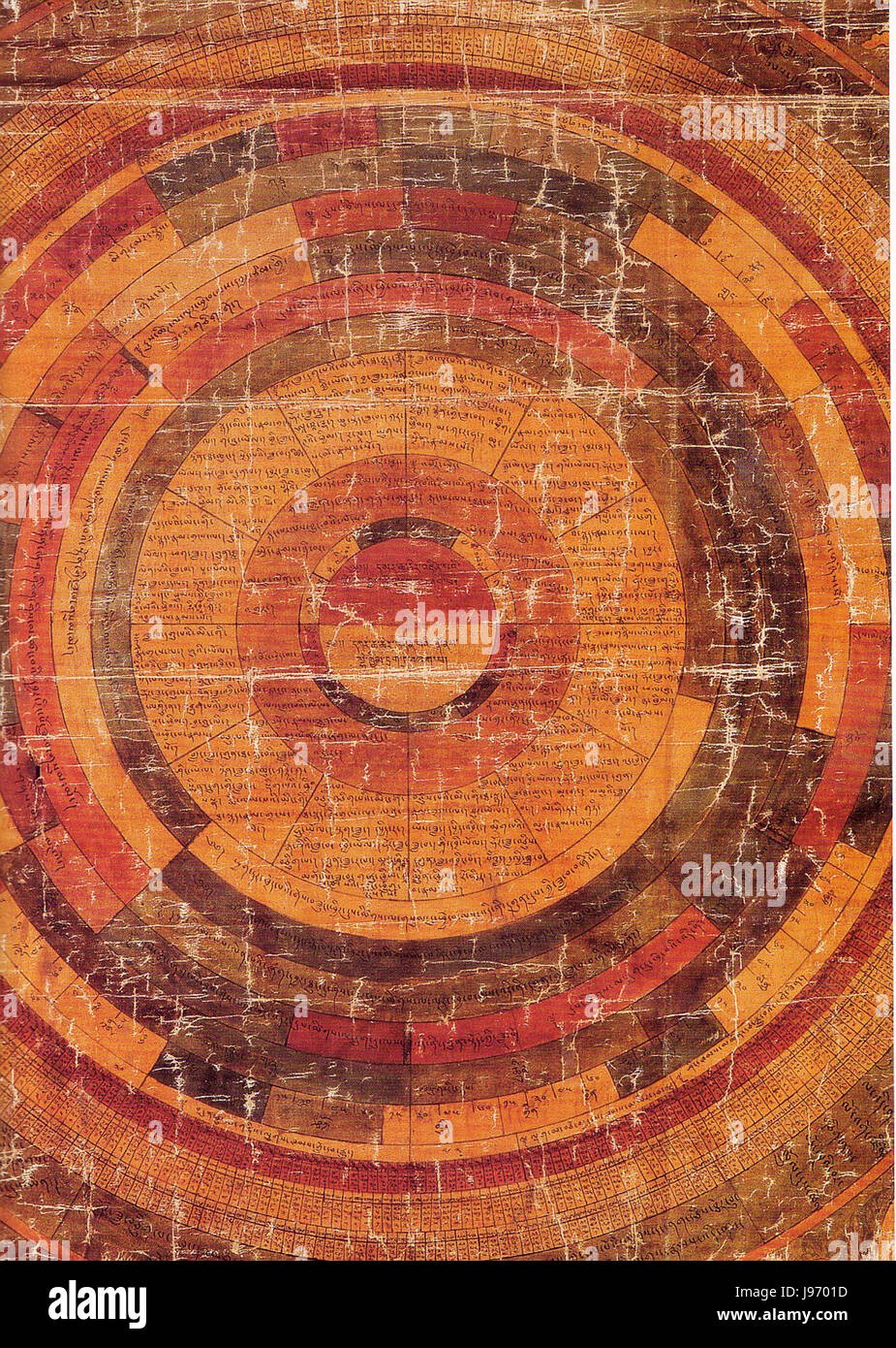 Tibetana Thangka astronomico 3 Foto Stock