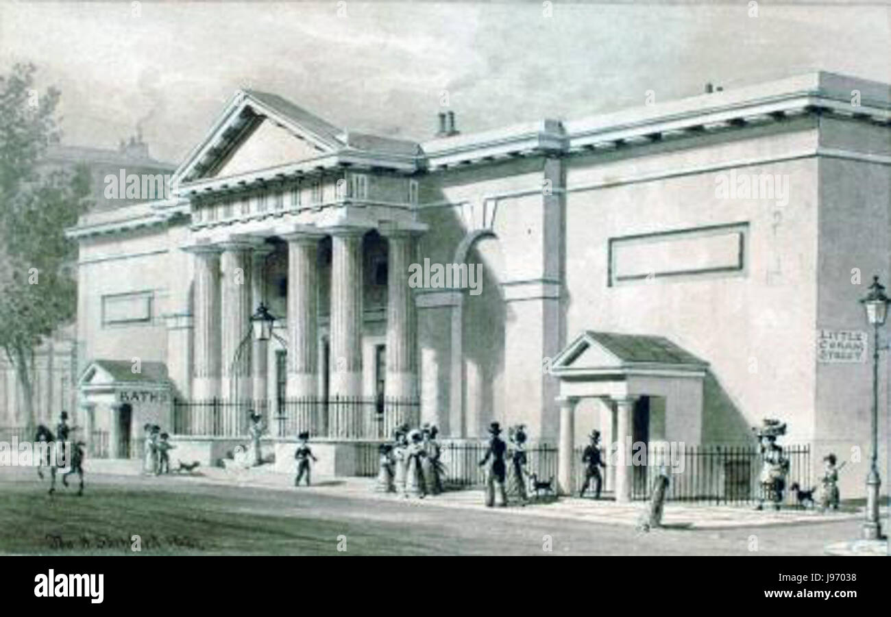 L'edificio Russell Institution, costruito nel 1827, è un'importante struttura storica. Rappresenta l'architettura dei primi anni del XIX secolo ed era associata ad attività educative o culturali nel suo tempo. Foto Stock