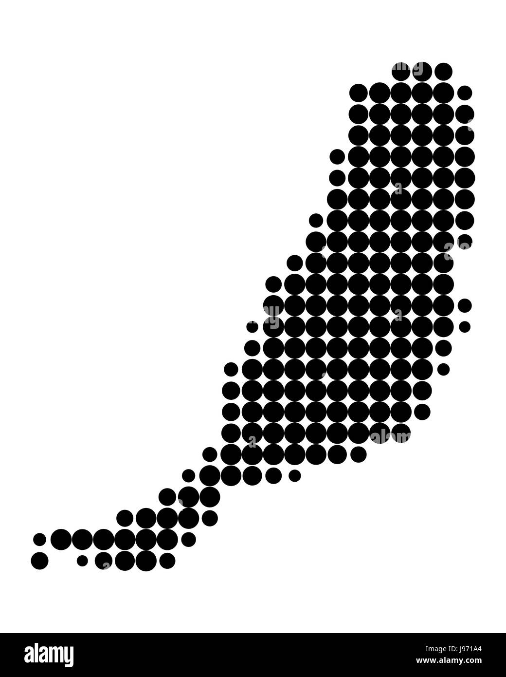 Mappa di Fuerteventura Foto Stock