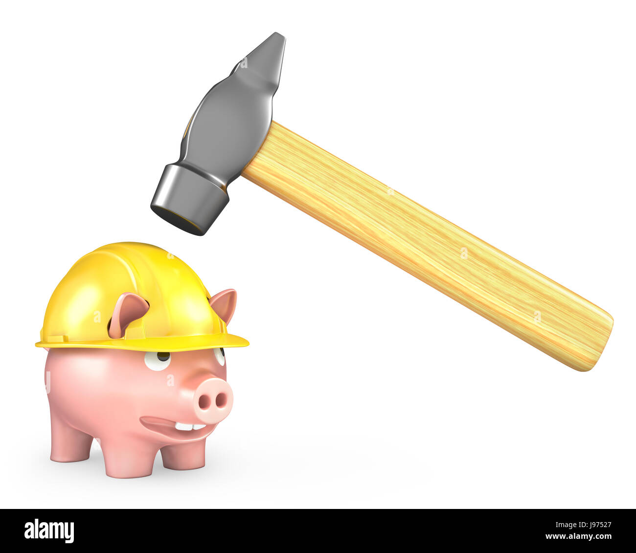 Banca, istituto di credito, isolato, rischio, valuta, hat, inflazione, assicurazione, Foto Stock