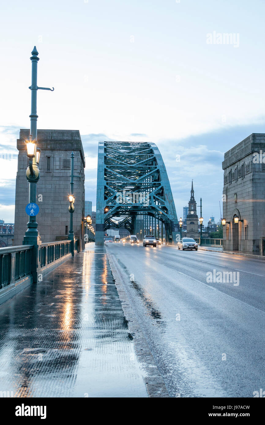 Il Tyne Bridge - Newcastle England Regno Unito Foto Stock