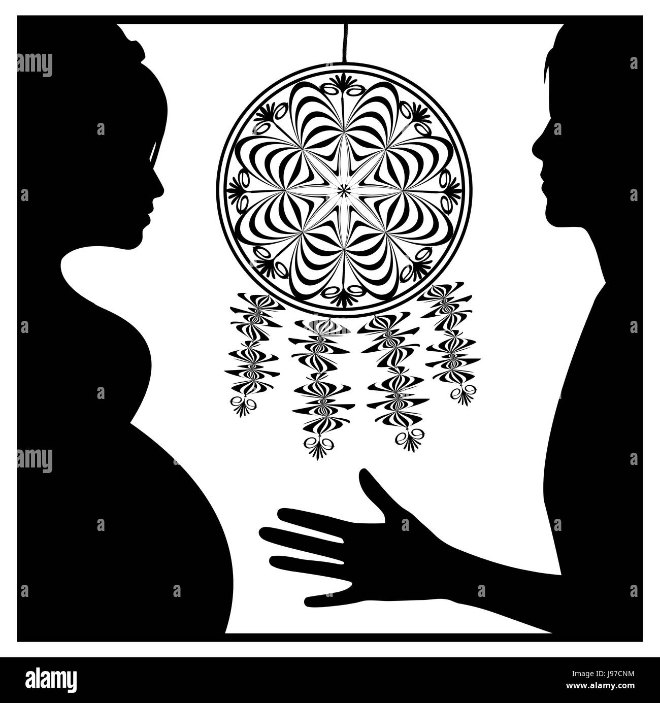 Aspettando il padre e la madre a sognare il loro bambino non ancora nato Foto Stock