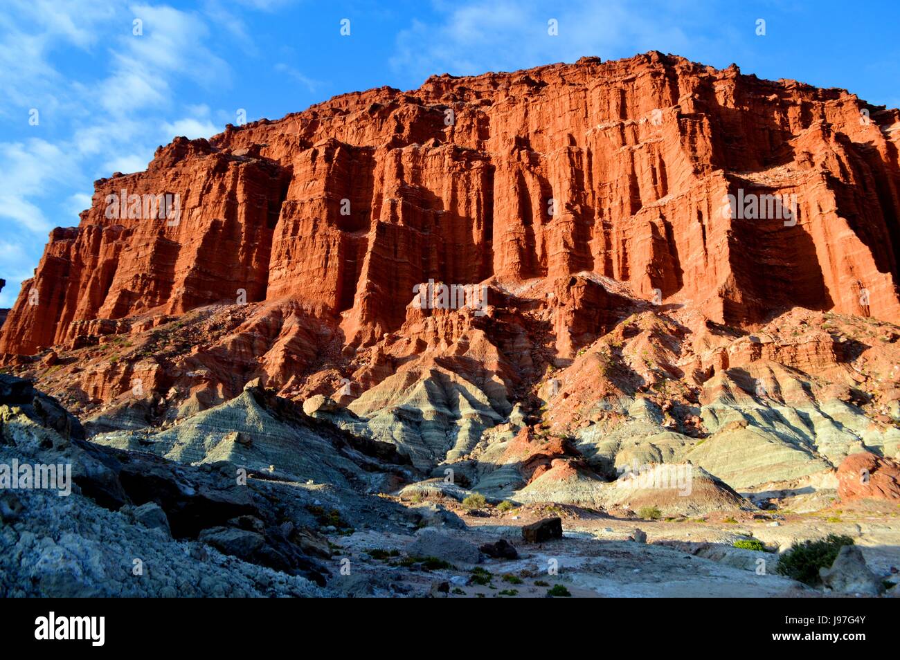 Il castello di vento nella Valle della Luna, Ischigualasto, San Juan, Argentina Foto Stock