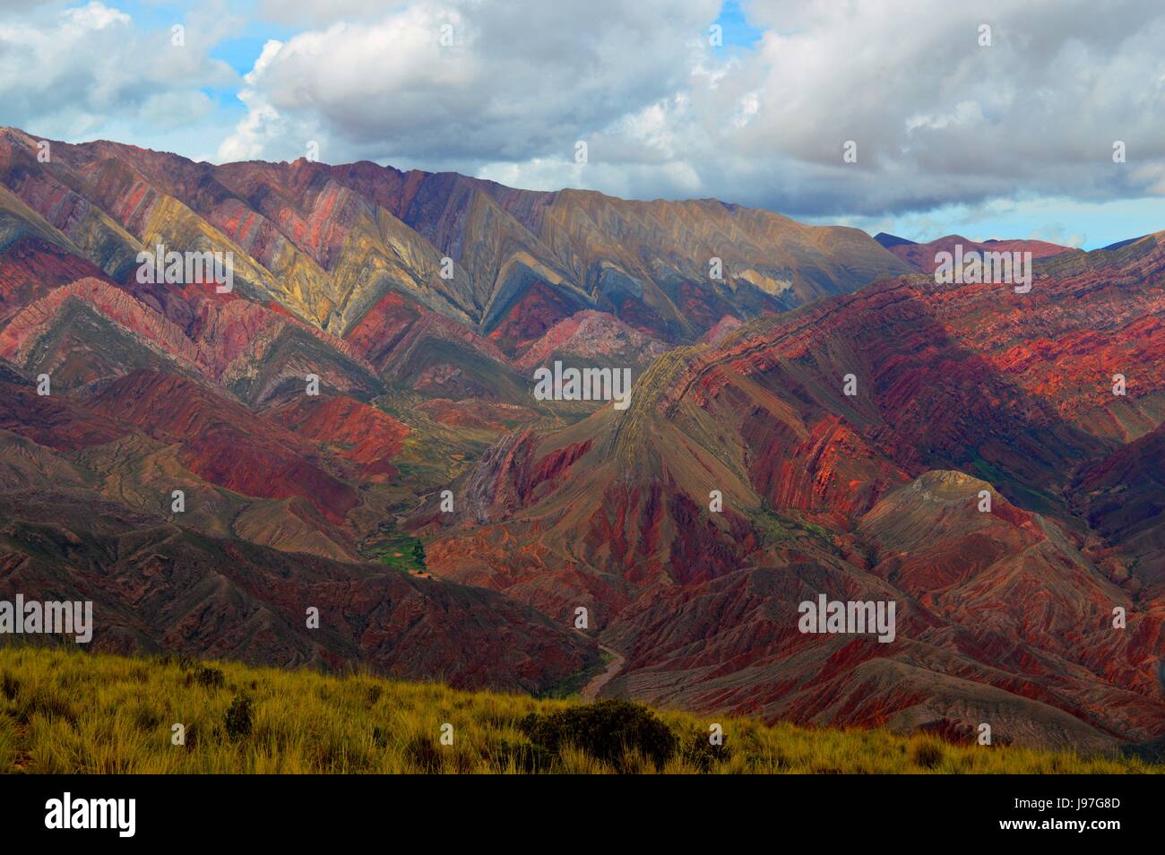 La collina di 14 colori, il 'Hornocal', Humahuaca, Jujuy, Argentina Foto Stock