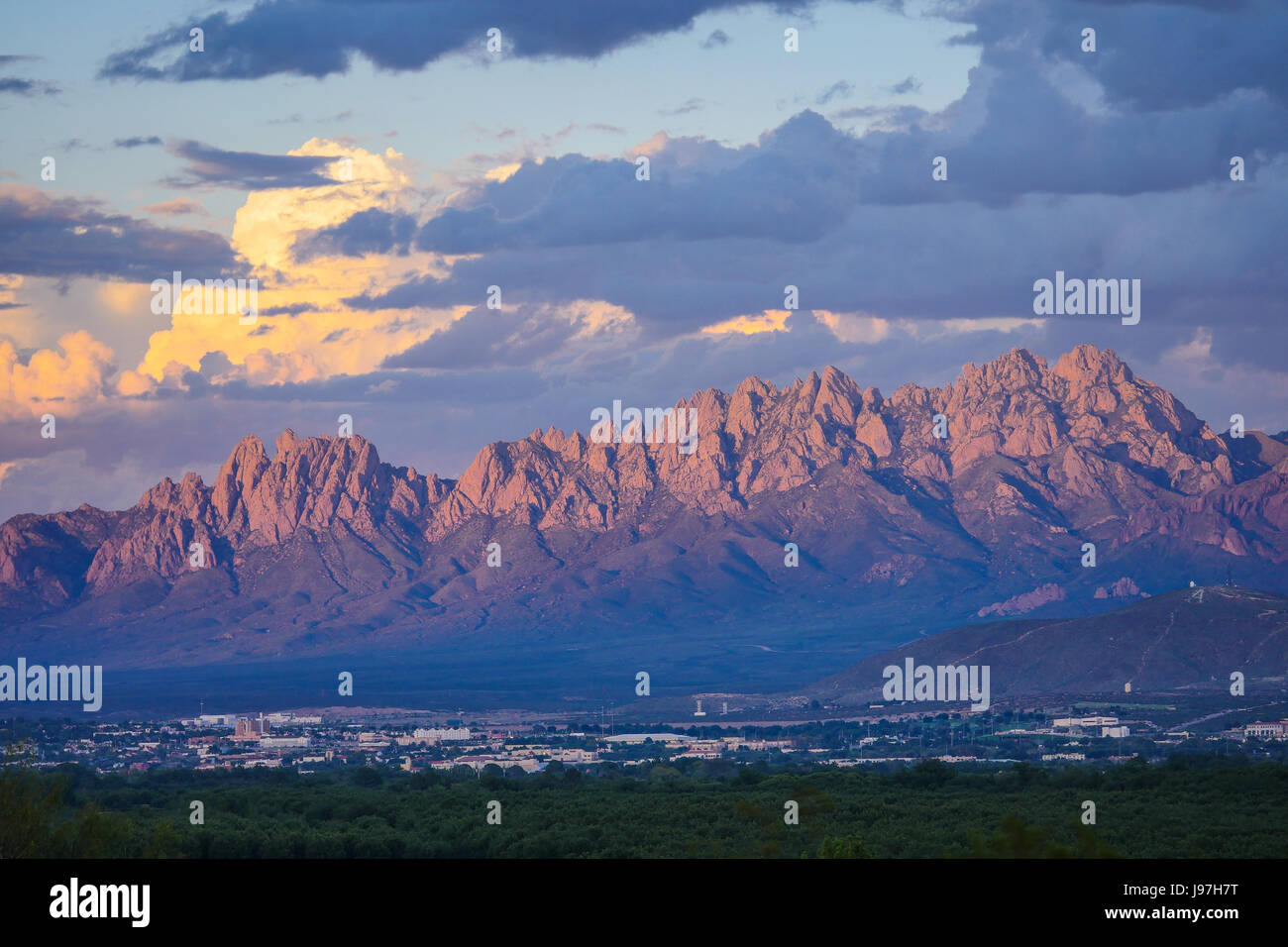 Montagne Organ deserto picchi Monumento Nazionale, vicino a Las Cruces, Nuovo Messico Foto Stock