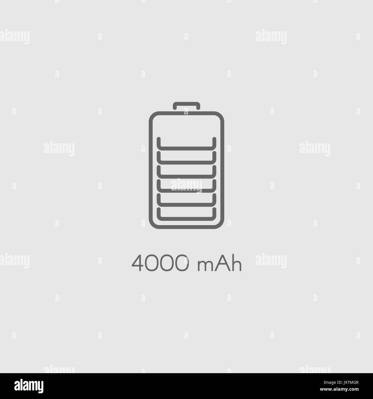 Batteria scarica icona vettore. Illustrazione Vettoriale