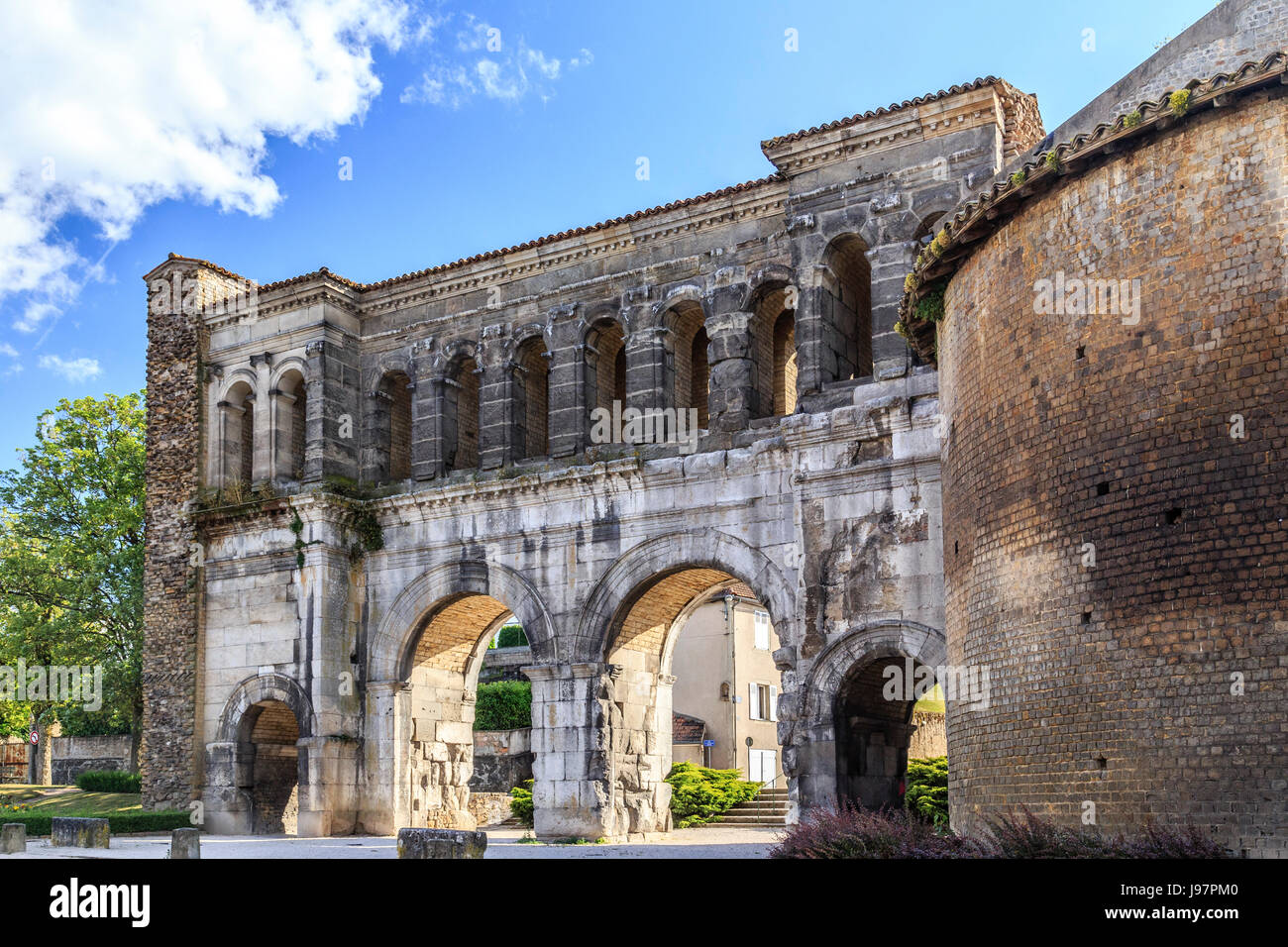 Francia, Saône et Loire, Autun, Saint Andre porta Foto Stock