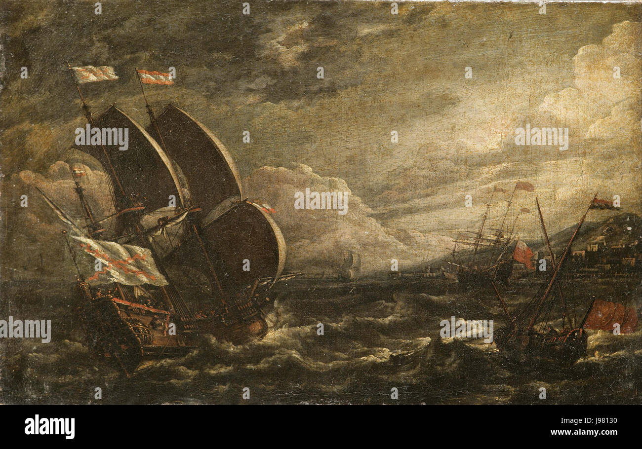 Un Castro, Lorenzo una tempesta di mare Google Art Project Foto Stock