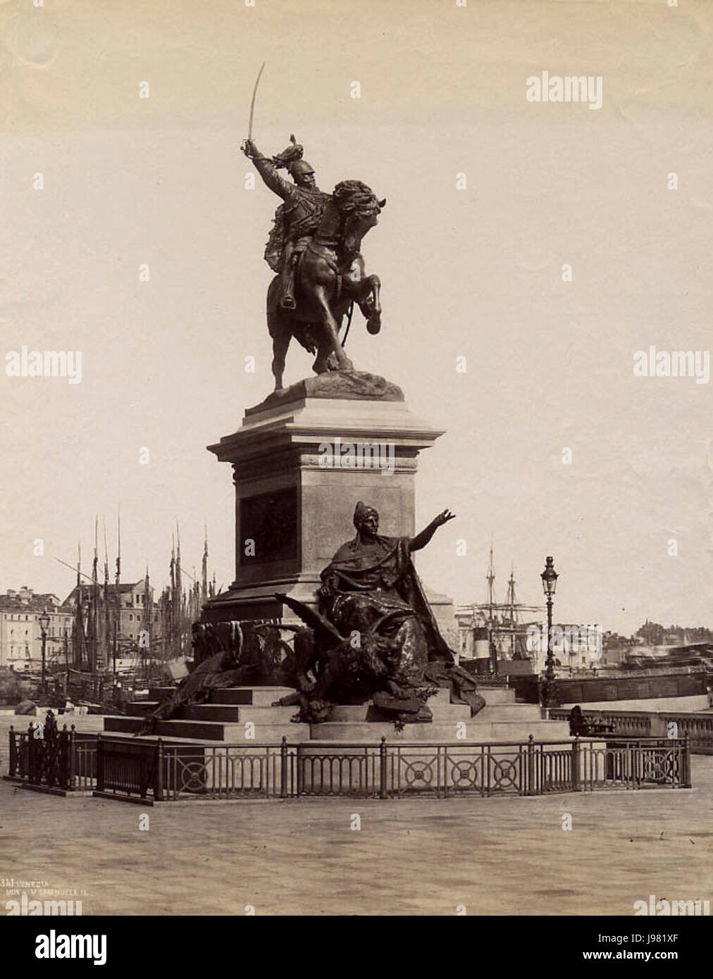 Naya, Carlo (1816 1882) n. 341 Venezia Monumento a Vittorio Emanuele II Foto Stock