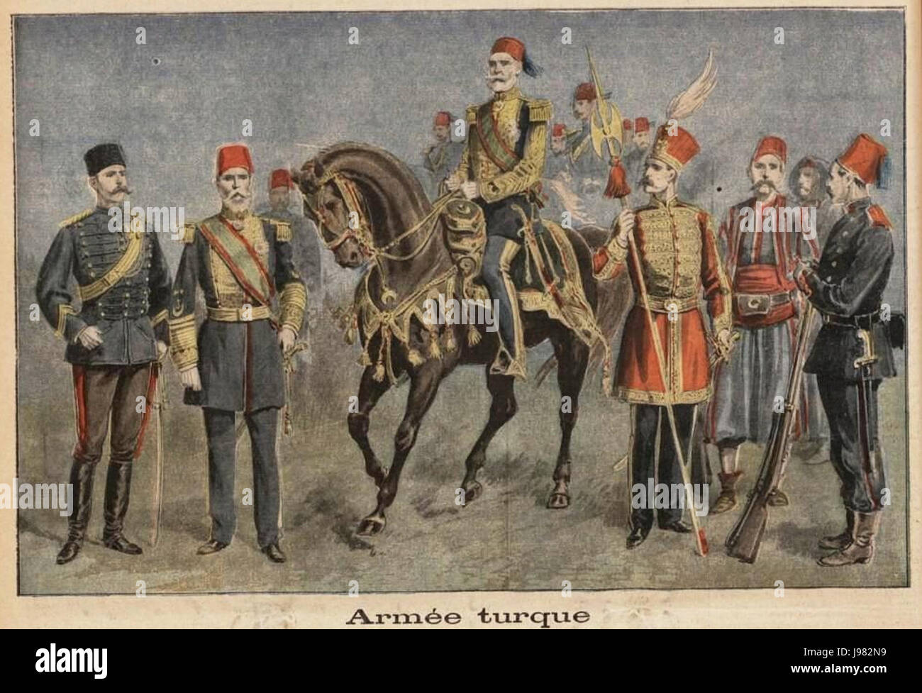 Esercito ottomano 1897 Foto Stock