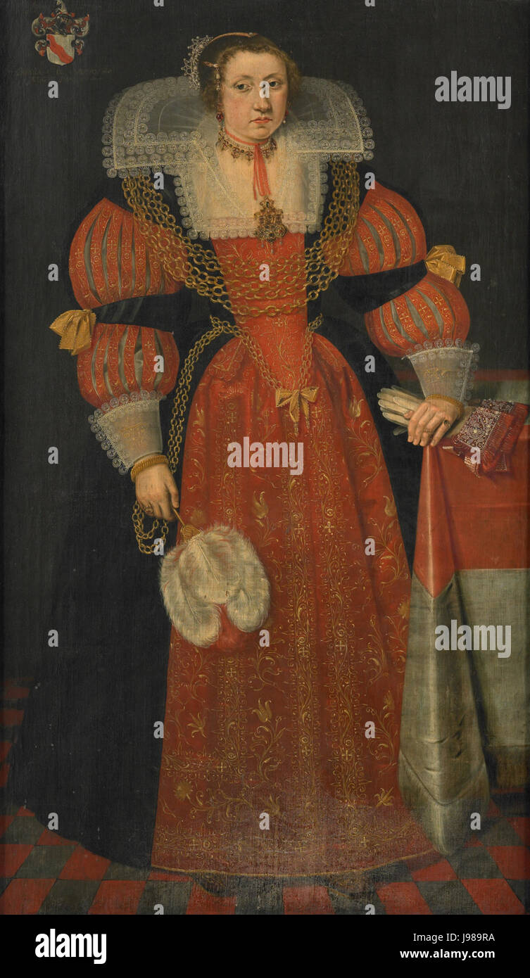 Portret van Sophia de Vervou (ca. 1613 71) Rijksmuseum SK UN 2693 Foto Stock