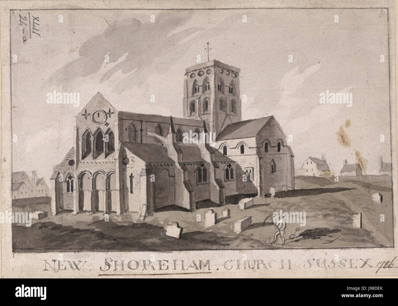 Nuova chiesa Shoreham Sussex 1786 Foto Stock