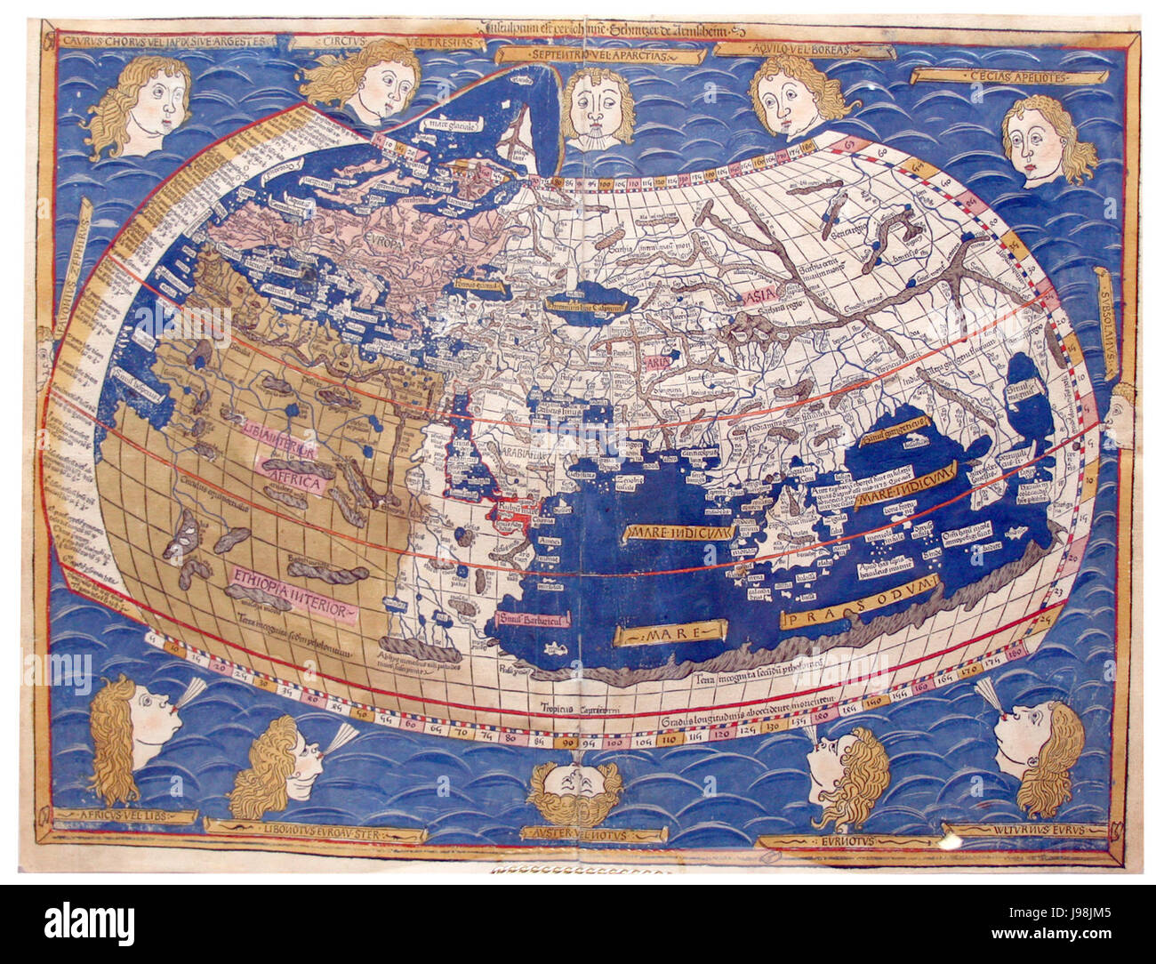 Tolomeo mappa del XV secolo Foto Stock