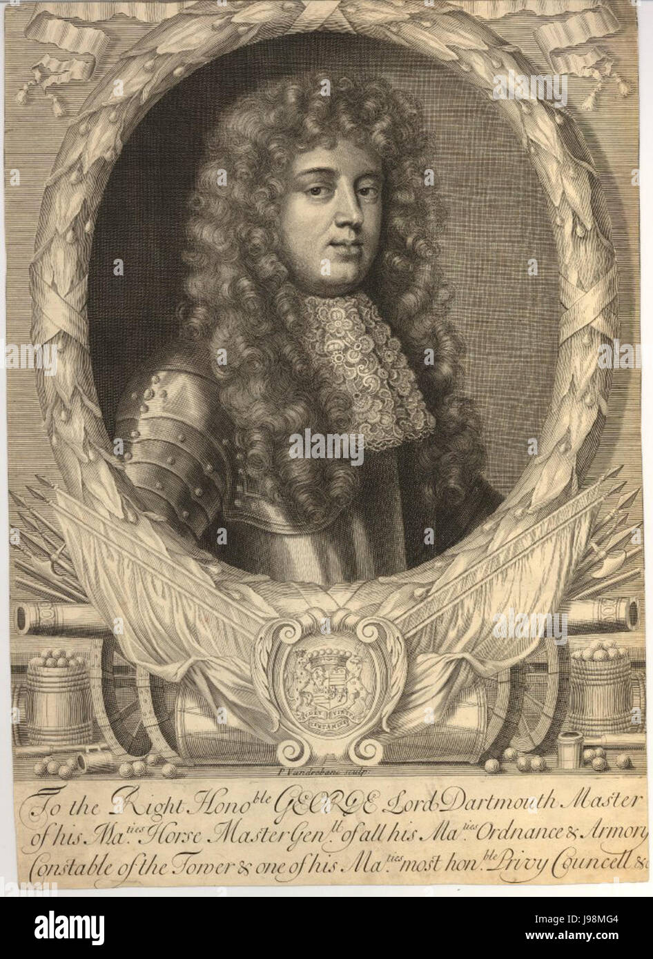 A destra Honble George Signore Dartmouth da Peter Vandrebanc Foto Stock