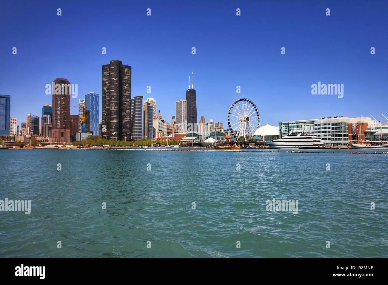 Sullo skyline di Chicago Foto Stock