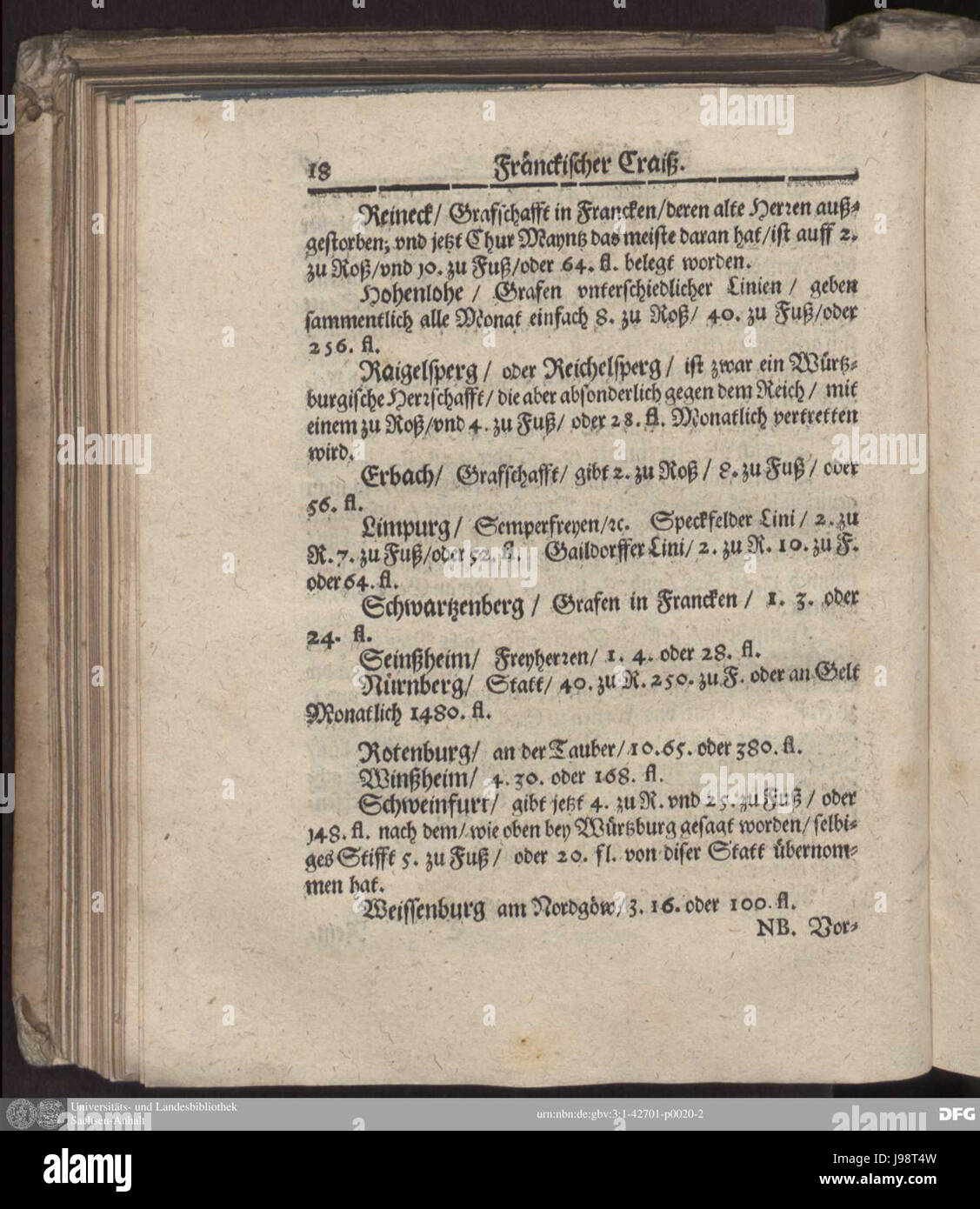 Verzeichnis Staende 1663 020 Foto Stock