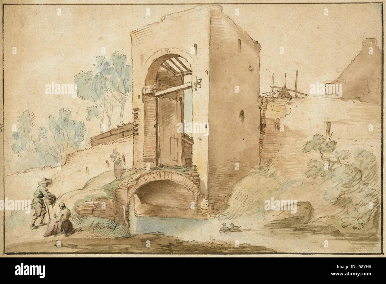 Abramo Bloemaert Il Gateway per una città Google Art Project Foto Stock