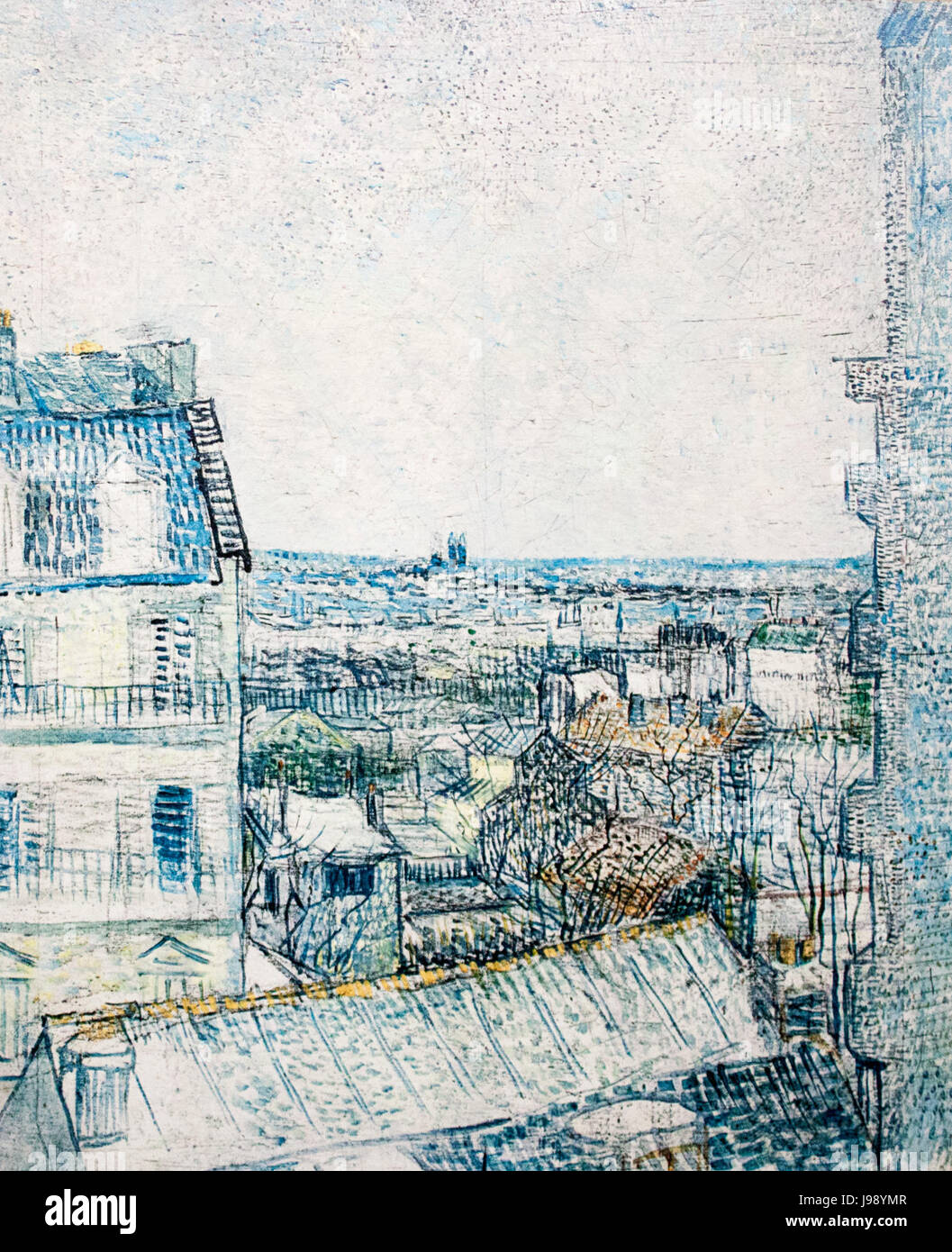 Vista di Parigi dalla Vincent's Camera in Rue Lepic Il mio sogno Foto Stock