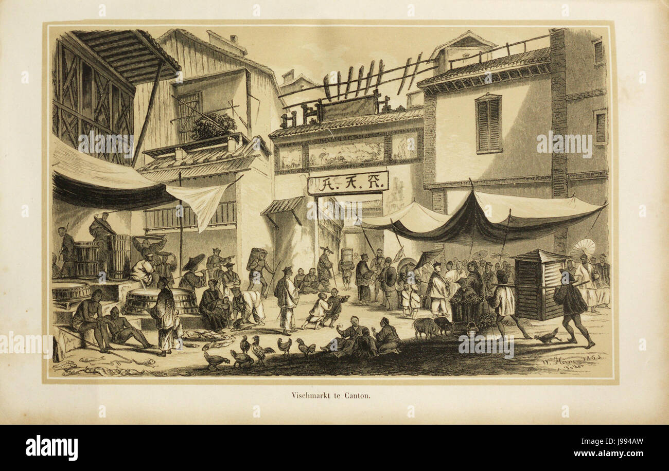 UB Maastricht Heine 1856 Vischmarkt Cantone Foto Stock