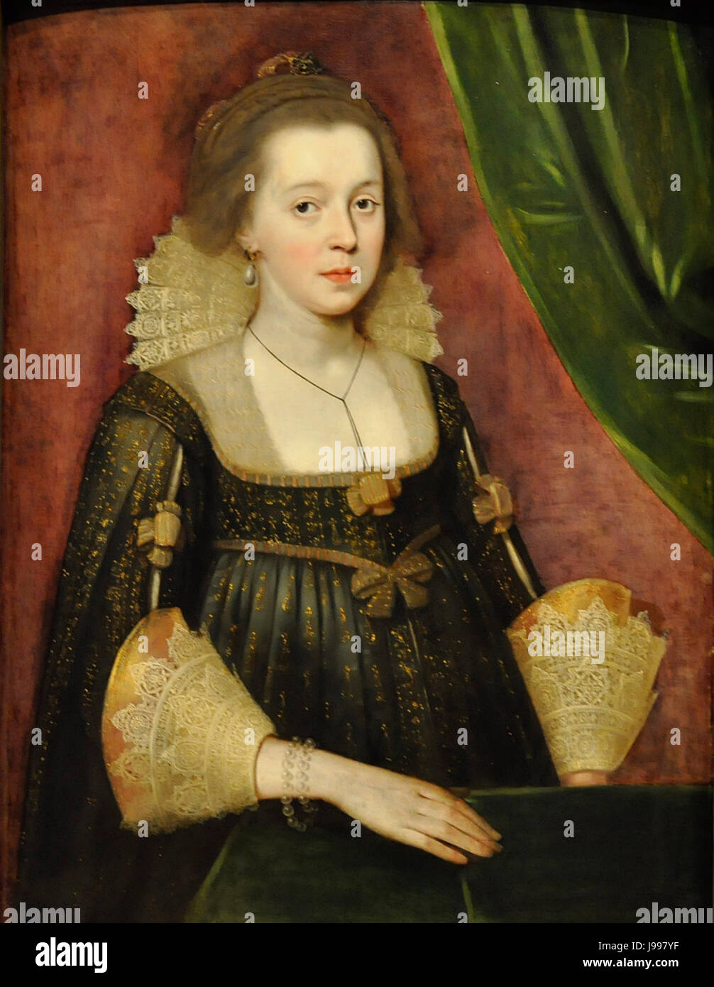 Paul van Somer (1576 1621) Portret van een jonge dame Denver Art Museum 18 9 2014 12 19 41 Foto Stock