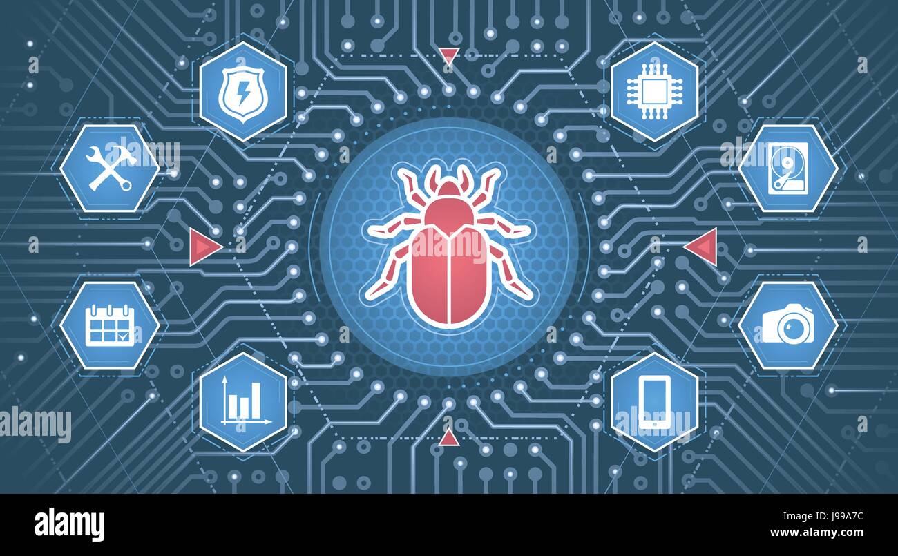 Hardware / Software Debugger Illustrazione Vettoriale
