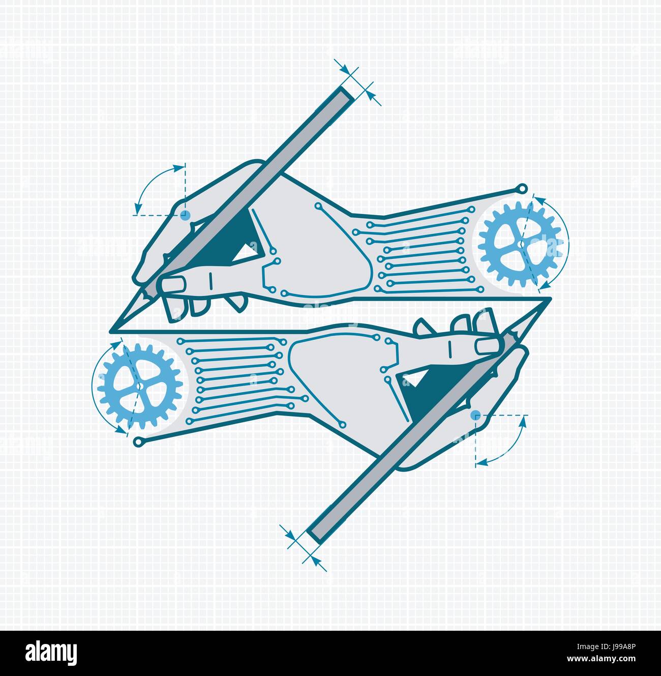 Il design creativo & Engineering Illustrazione Vettoriale