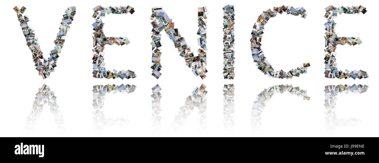 Venezia, collage, cartoline, foto, immagini, montaggi, assemblaggio, foto, immagine, Foto Stock