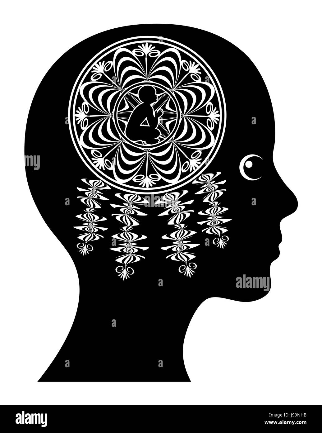 Donna con il desiderio di avere figli Foto Stock