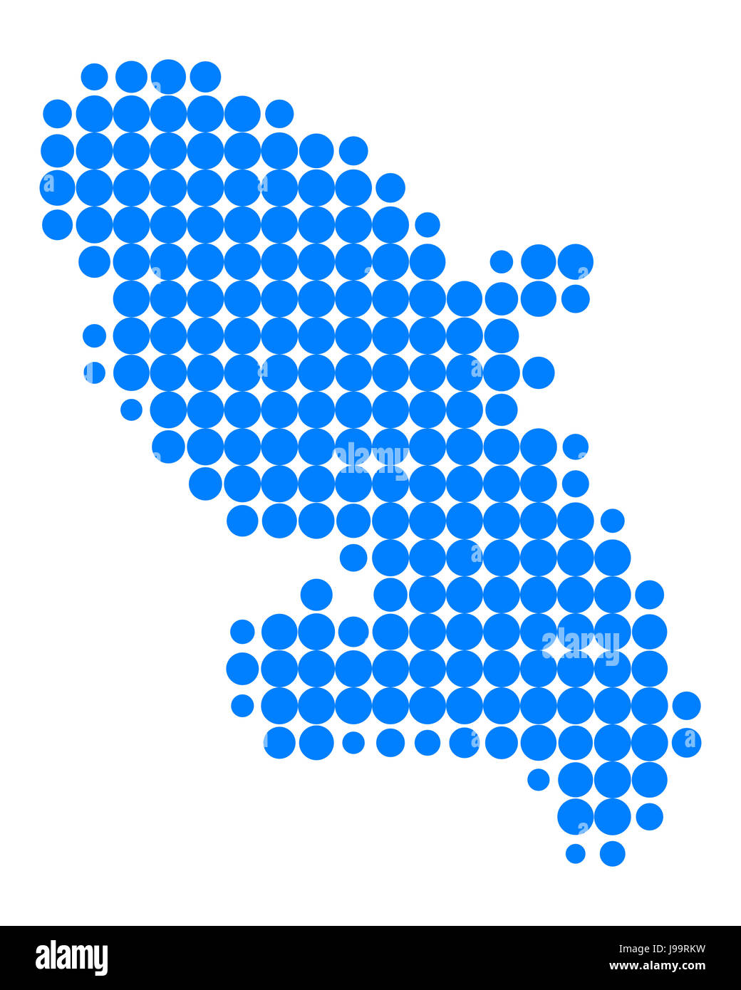 Mappa di Martinica Foto Stock