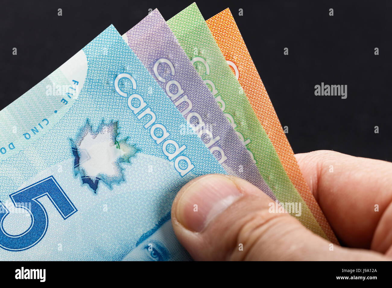 Dollaro Canadese, concetto di business e finanza Foto Stock