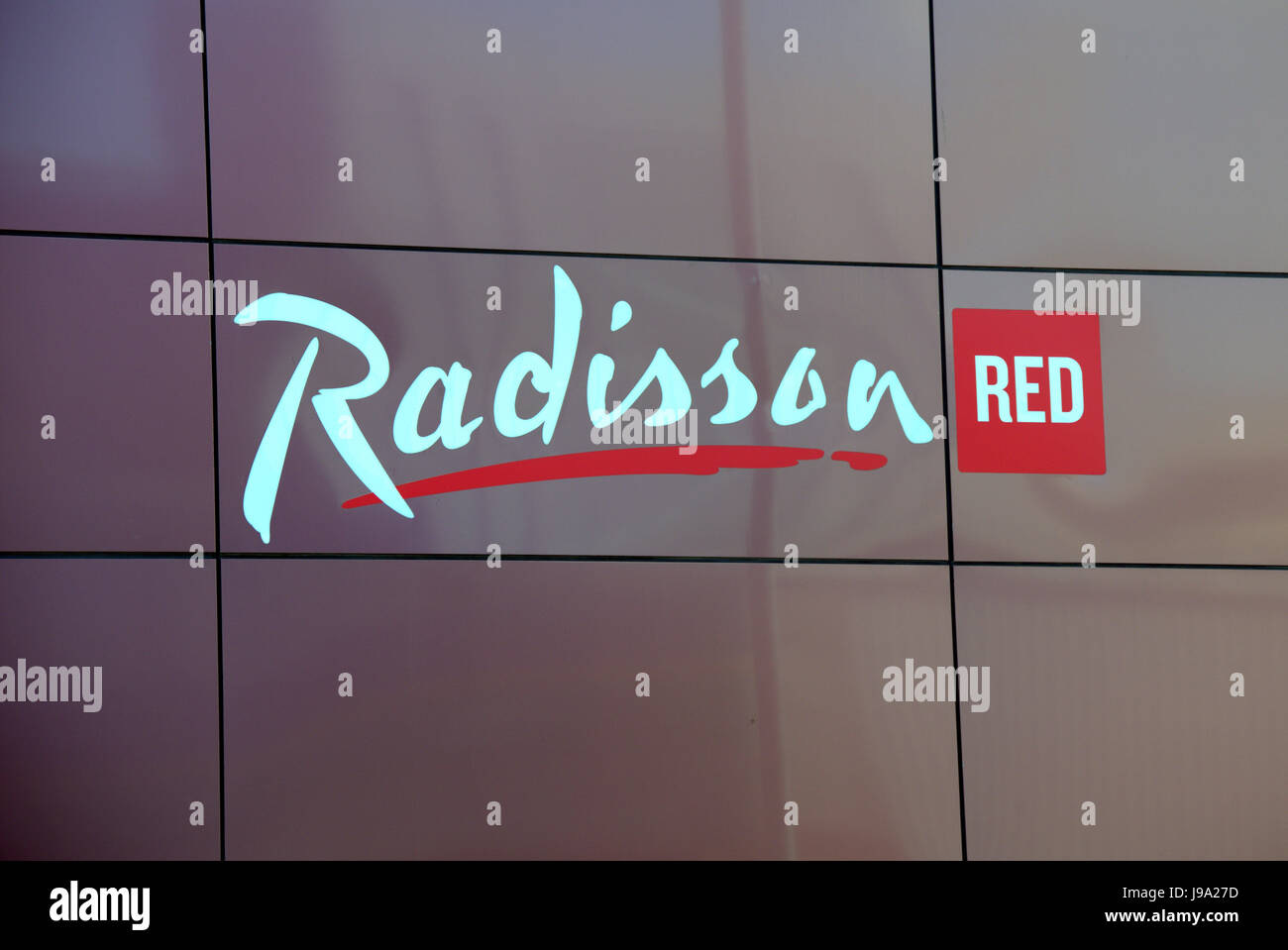 Radisson logo rosso segno Foto Stock