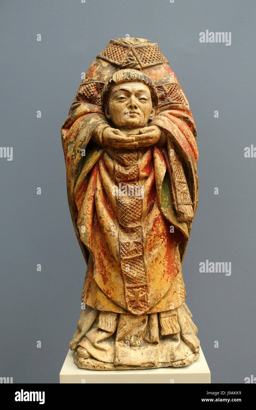 San Dionigi, dal cerchio di Antoine Le Moiturier, c. 1460 1470, calcare Bode Museum DSC03220 Foto Stock