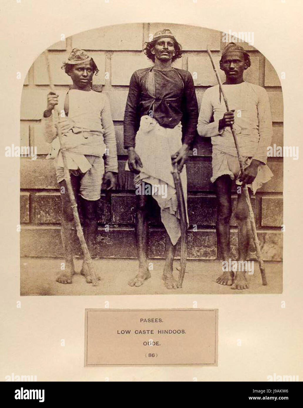 Pasees, bassa casta Hindoos, Oude Foto Stock