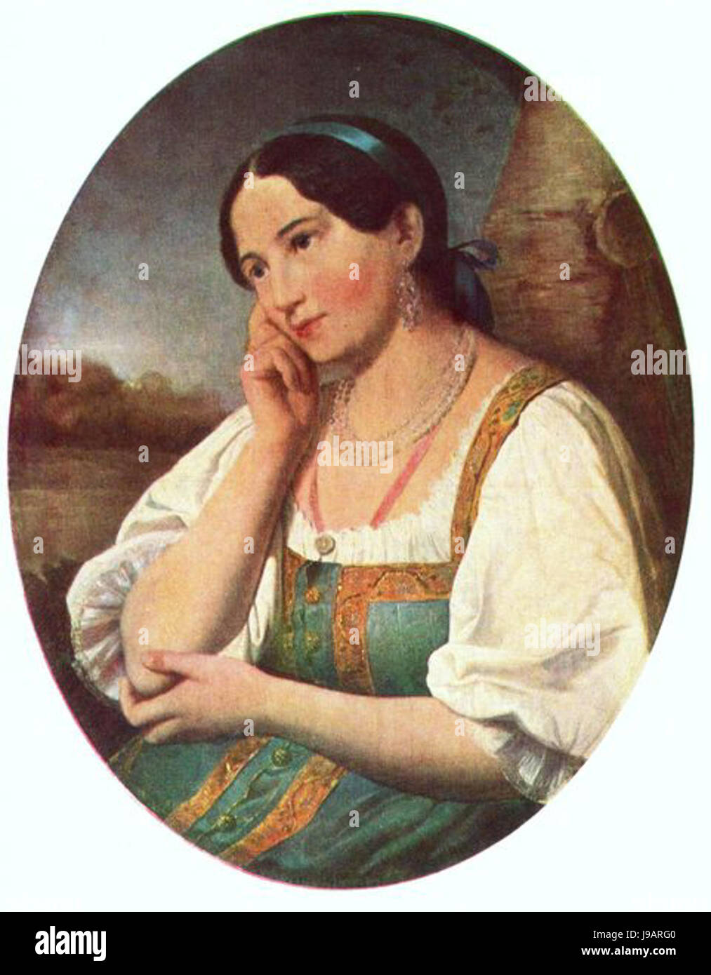 Contadina in russo in abito da I.Argunov (Tumen galleria) Foto Stock