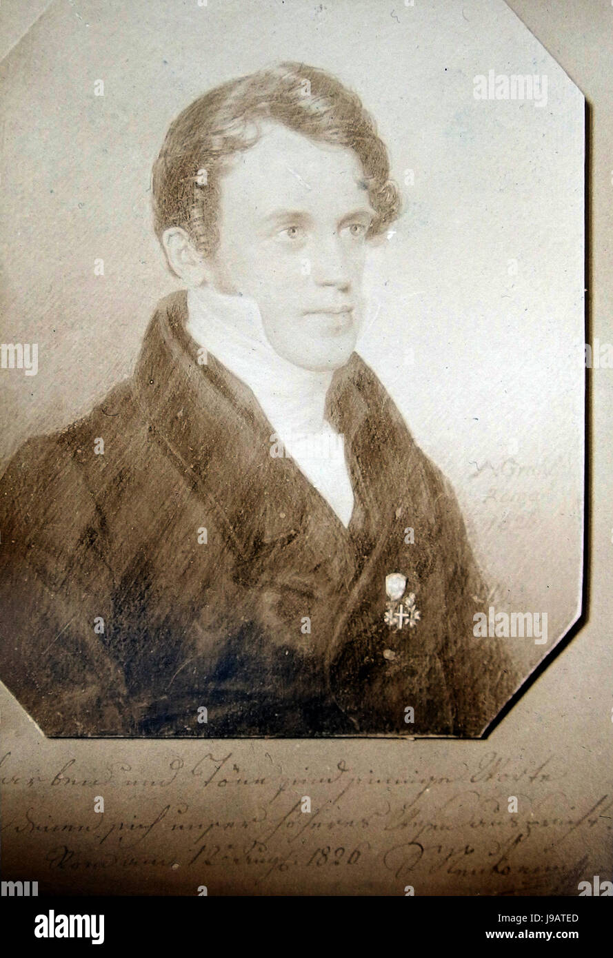 Sigismund von Neukomm (1778 1858), Agosto Grahl Rom 1826, Kassette Foto Stock