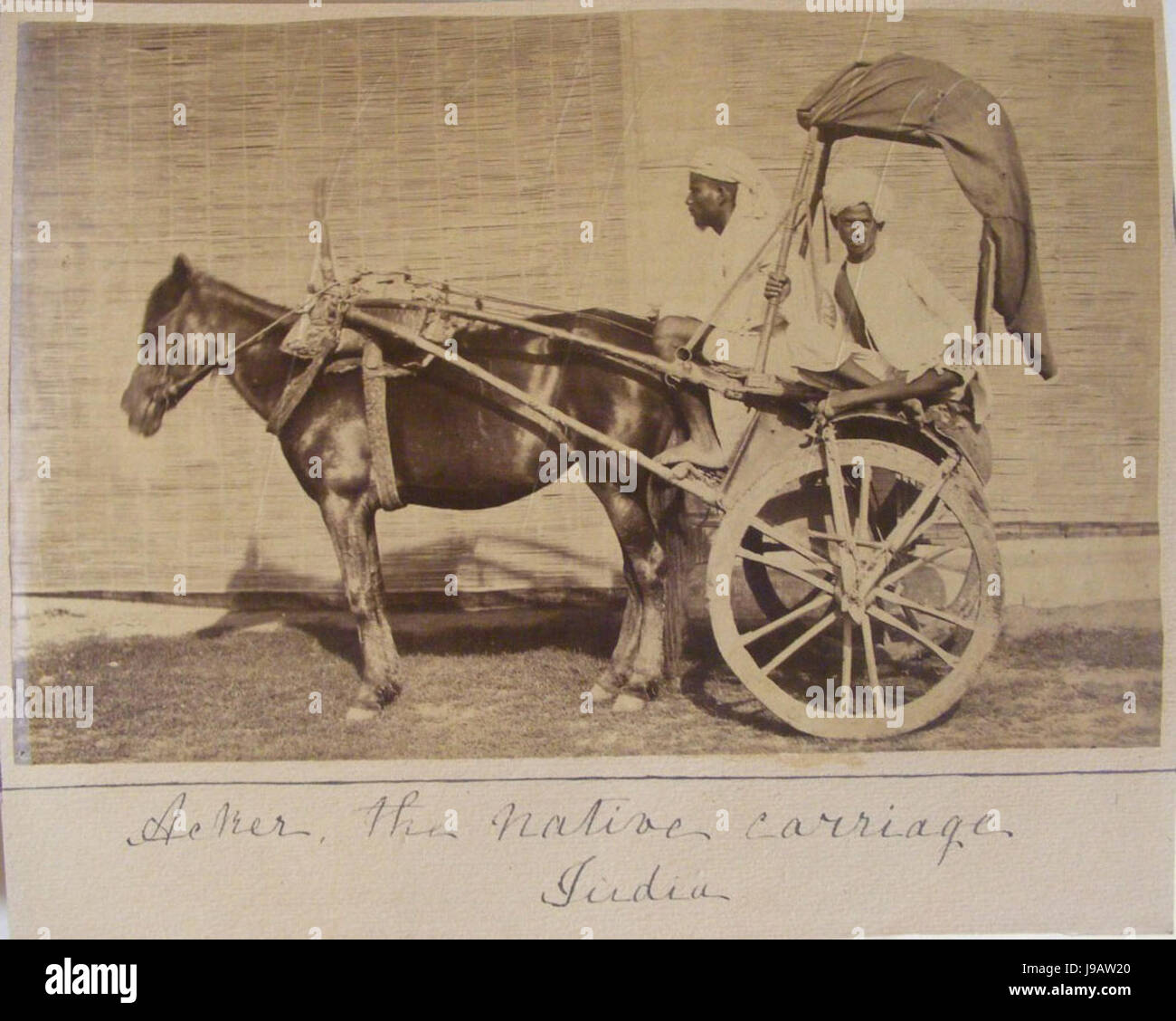 Nativo di carrozza in India nel 1870 Foto Stock