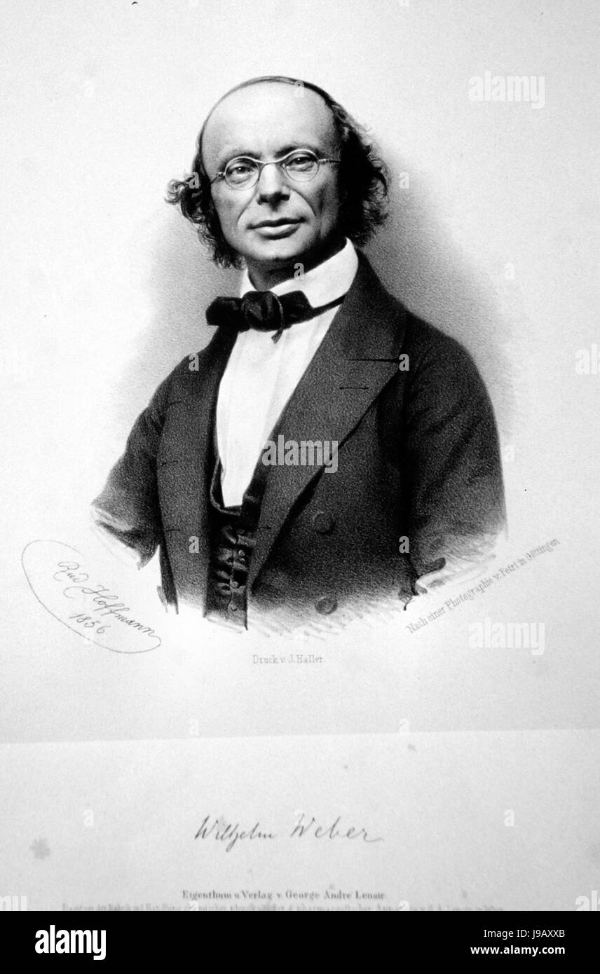 Wilhelm Eduard Weber Litho Foto Stock