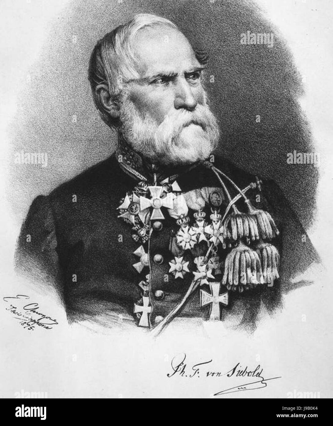 Naturalis biodiversità centro raccolta Siebold Philipp Franz von Siebold ritratto Foto Stock