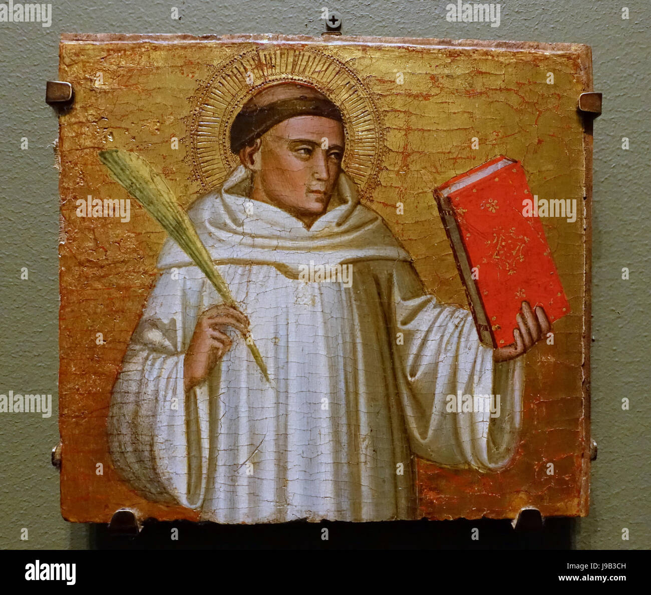 San Bernardo da Niccolò di Pietro Gerini, Firenze, c. 1390 1395, tempera e foglia oro su pannello in legno Blanton Museum of Art di Austin, Texas DSC07685 Foto Stock San Bernardo da Niccolò di Pietro Gerini, Firenze, c. 1390 1395, tempera e foglia oro su pannello in legno Blanton Museum of Art di Austin, Texas DSC07685 Foto Stock