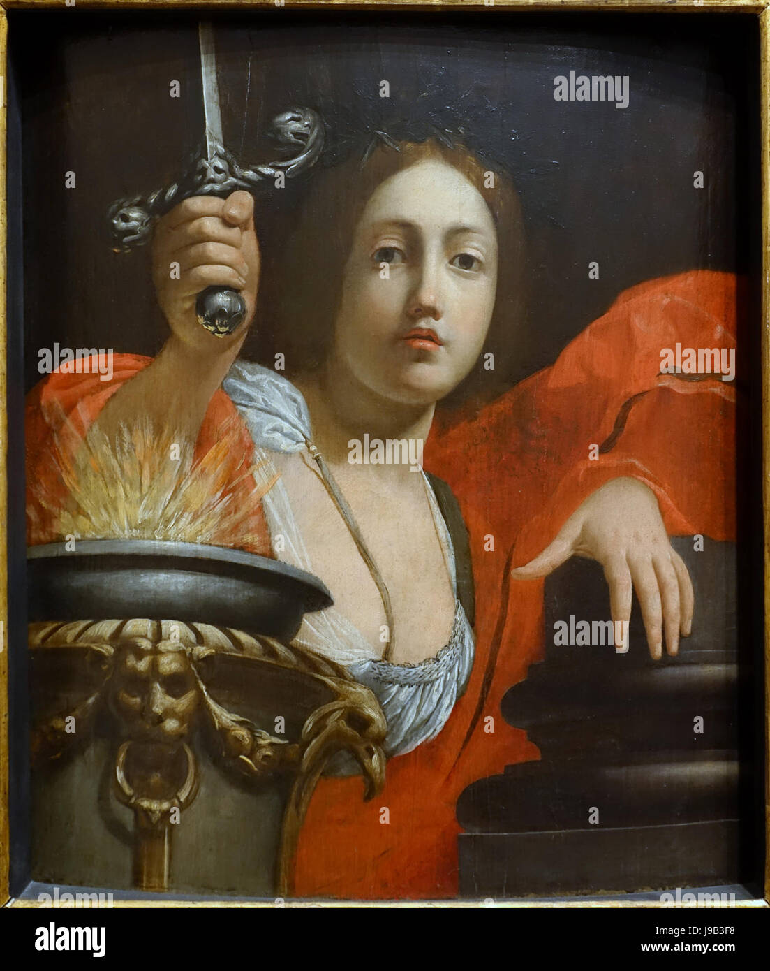 Personificazione della costanza da Cesare Dandini, Firenze, c. 1634 olio su pannello in legno Blanton Museum of Art di Austin, Texas DSC07919 Foto Stock Personificazione della costanza da Cesare Dandini, Firenze, c. 1634 olio su pannello in legno Blanton Museum of Art di Austin, Texas DSC07919 Foto Stock