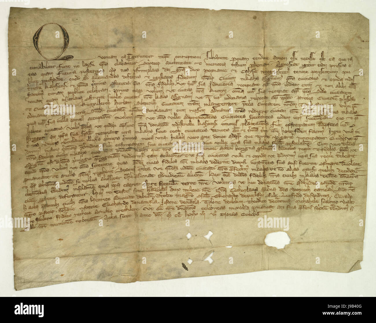 Przemysl II postanawia aby miasta zakladane w ziemi kaliskiej braly wzory prawne z Kalisza Foto Stock