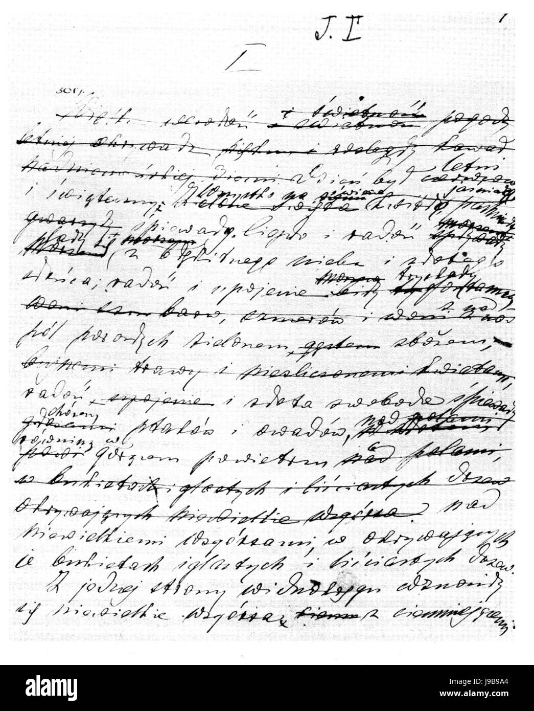 Nad Niemnem manoscritto Foto Stock