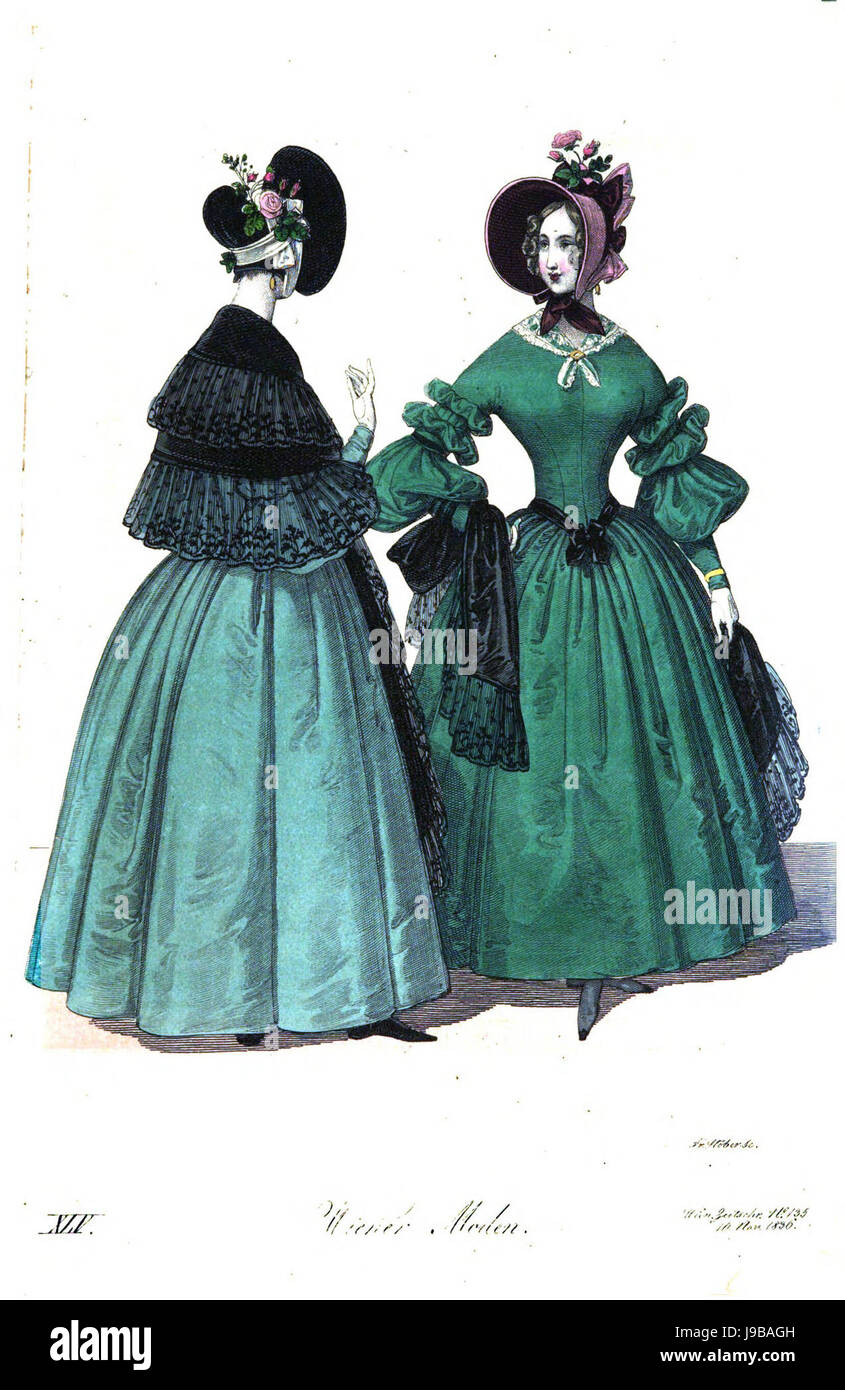 Moda viennese, 1836 45 Foto Stock