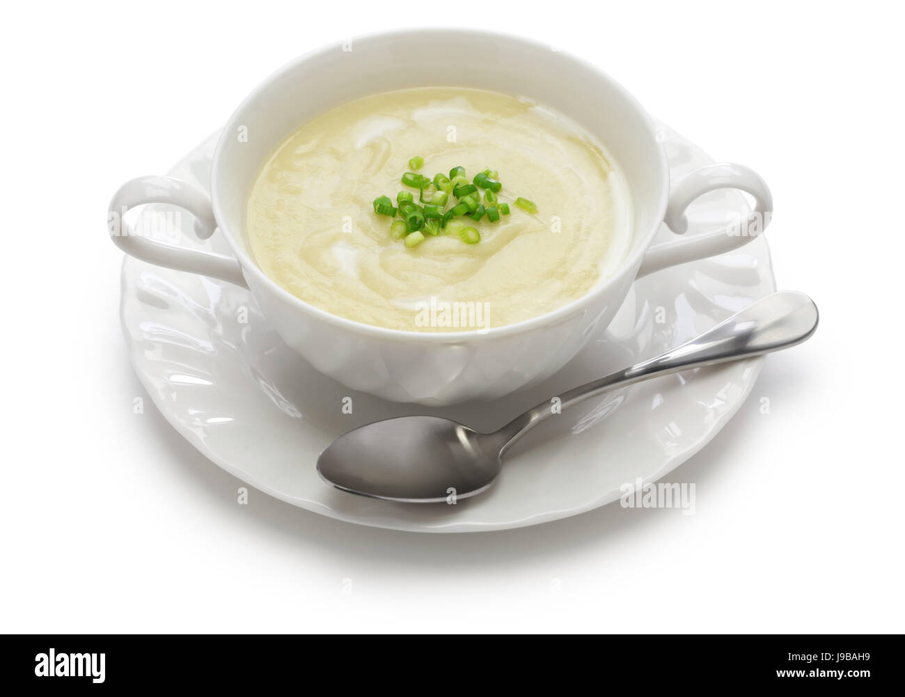 Vichyssoise, freddo la zuppa di patate, americano cucina estiva Foto Stock